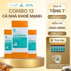 Combo 13 Lọ Gastroheal - Thực Phẩm Bảo Vệ Sức Khỏe Giúp Giảm Đau Dạ Dày, Trào Ngược - Tặng 6 Lọ và 1 Ly Sứ Cao Cấp