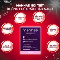 Viên Uống Nội Tiết Tố Nữ Manhae - Cải Thiện Kinh Nguyệt, Giảm Bốc Hỏa, Cáu Gắt, Hỗ Trợ Phụ Nữ Thời Kỳ Đầu Mãn Kinh