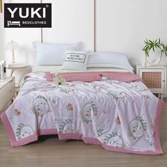 Chăn Mát Mùa Hè YUKI Ice Soybean 2 Mét - Vải Siêu Mềm, Chất Lượng Nhật Bản, Đáng Tin Cậy, Có Thể Giặt Máy, Kháng Khuẩn
