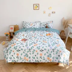 Bộ Chăn Ga Cotton Microfiber êm ái 5 món - Bọc Nệm 20cm, Vải Thoáng Mát, Thiết Kế Sang Trọng, Giấc Ngủ Hoàn Hảo