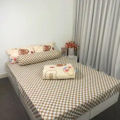 Bộ Chăn Ga Cotton Microfiber Mềm êm 5 Món Bọc Nệm Cao 20cm - Giấc Ngủ Tuyệt Vời, Thoáng Khí, An Toàn cho Da Nhạy Cảm