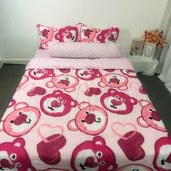 Bộ Chăn Ga Cotton Microfiber Mềm Êm 5 Món - Bọc Nệm Cao 20cm, Thiết Kế Sang Trọng, Giấc Ngủ Hoàn Hảo