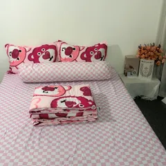 Bộ Chăn Ga Cotton Microfiber Mềm Êm 5 Món - Bọc Nệm Cao 20cm, Thiết Kế Sang Trọng, Giấc Ngủ Hoàn Hảo