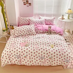 Bộ Chăn Ga Cotton Microfiber êm ái - 5 món decor bọc nệm cao 20cm, thiết kế 3D sang trọng cho giấc ngủ hoàn hảo