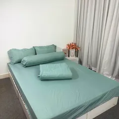 Bộ Chăn Ga Cotton Microfiber 5 Món - Êm Ái, Thoáng Khí Bọc Nệm Cao 20cm - Giúp Bạn Có Giấc Ngủ Hoàn Hảo