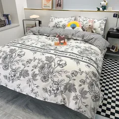 Bộ Chăn Ga Cotton Microfiber 5 Món - Sang Trọng, Êm Ái, Bọc Nệm Cao 20cm - Đệm Nóng Lạnh, Giấc Ngủ Hoàn Hảo