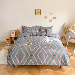 Bộ Chăn Ga Cotton Microfiber 5 Món - Đồng Bộ Sang Trọng, Êm Mềm, Bọc Nệm Cao 20cm, Giấc Ngủ Hoàn Hảo