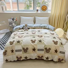 Bộ Chăn Ga Cotton Microfiber 5 Món Siêu Mềm, Bọc Nệm Cao 20cm - Trải Nghiệm Ngủ Tuyệt Vời, An Toàn Cho Gia Đình