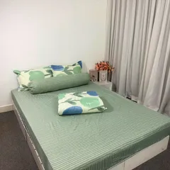 Bộ Chăn Ga Bọc Nệm Cao 20cm Microfiber Mềm Mại - 5 Món Tiêu Chuẩn, An Toàn, Thoáng Khí, Thiết Kế Sang Trọng