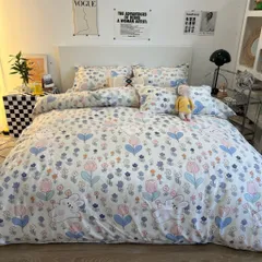 Bộ Chăn Ga Cotton Microfiber 5 Món Cao Cấp - Êm Ái, Thoáng Khí, Bọc Nệm 20cm - Trang Trí Phòng Ngủ Sang Trọng 371216