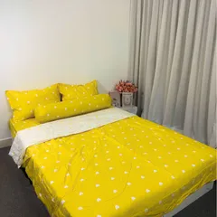 Bộ Chăn Ga Bọc Nệm Microfiber Cao 20cm - 05 Món Sang Trọng Cho Giấc Ngủ Êm Đềm, Thoáng Khí, Dễ Dàng Vệ Sinh