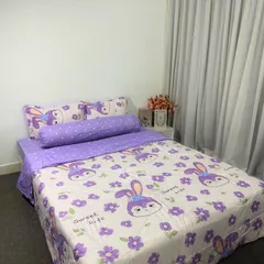 Bộ Chăn Ga Cotton Microfiber Mềm Êm Bọc Nệm Cao 20cm - 5 Món Cao Cấp Cho Giấc Ngủ Hoàn Hảo
