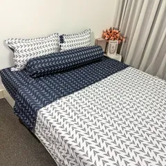 Bộ Chăn Ga Bọc Nệm Cao 20cm Microfiber 5 Món - Chăn Chần Bông Êm Ái, Thiết Kế Sang Trọng, Hỗ Trợ Giấc Ngủ Tuyệt Vời