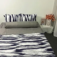 Bộ Chăn Ga Cotton Microfiber 5 Món - êm ái, thoáng mát, bọc nệm cao 20cm, an toàn cho sức khỏe, thiết kế đẹp mắt cho phòng ngủ.