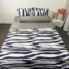 Bộ Chăn Ga Cotton Microfiber 5 Món - êm ái, thoáng mát, bọc nệm cao 20cm, an toàn cho sức khỏe, thiết kế đẹp mắt cho phòng ngủ.