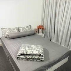 Bộ Chăn Ga Cotton Microfiber Cao Cấp 5 Món - Bọc Nệm 20cm, Êm Ái và Thoáng Khí - Giấc Ngủ Hoàn Hảo