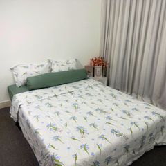 Bộ Chăn Ga Gối 5 Món Microfiber Cao Cấp - Êm Ái, Thoáng Khí, Kiểu Dáng Sang Trọng Bọc Nệm 20cm - Giấc Ngủ Hoàn Hảo