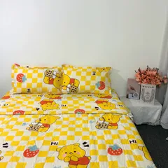 Bộ Chăn Ga Bọc Nệm Microfiber Cao 20cm - 5 Món Sang Trọng, Êm Ái, Thoáng Khí - Giấc Ngủ Hoàn Hảo cho Phòng Ngủ