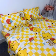 Bộ Chăn Ga Bọc Nệm Microfiber Cao 20cm - 5 Món Sang Trọng, Êm Ái, Thoáng Khí - Giấc Ngủ Hoàn Hảo cho Phòng Ngủ