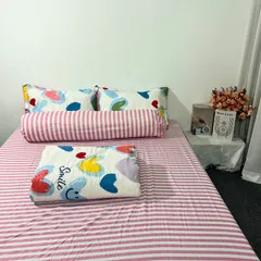 Bộ Chăn Ga Microfiber 5 Món Cao 20cm - Êm Ái, Thoáng Khí, An Toàn Cho Giấc Ngủ Hoàn Hảo, Lựa Chọn Sang Trọng Cho Phòng Ngủ