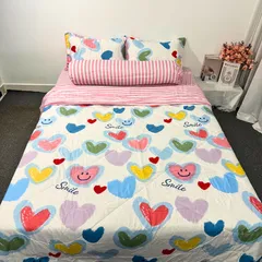 Bộ Chăn Ga Microfiber 5 Món Cao 20cm - Êm Ái, Thoáng Khí, An Toàn Cho Giấc Ngủ Hoàn Hảo, Lựa Chọn Sang Trọng Cho Phòng Ngủ