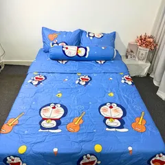 Bộ Chăn Ga Cotton Microfiber Cao Cấp 5 Món - Êm Ái, Thoáng Khí, Bọc Nệm 20cm - Thiết Kế Sang Trọng, Giấc Ngủ Hoàn Hảo