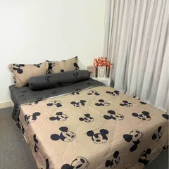 Bộ Chăn Ga Cotton Microfiber 5 Món Êm Ái Bọc Nệm Cao 20cm - Thiết Kế Sang Trọng Cho Giấc Ngủ Hoàn Hảo