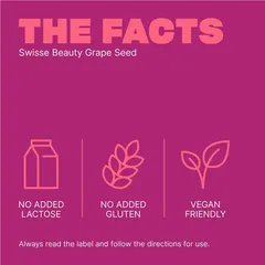 Viên Uống Tinh Chất Hạt Nho Swisse Beauty 14,250mg – Chống Oxy Hóa, Làm Đẹp Da, Hỗ Trợ Tim Mạch, Lọ 300 Viên Chính Hãng Úc