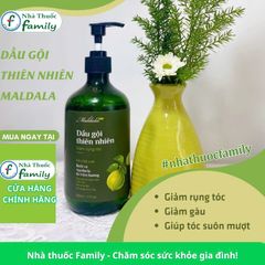 Dầu Gội Thiên Nhiên Maldala 500ml - Kích Thích Mọc Tóc, Giảm Rụng Tóc, Chiết Xuất Bưởi & Trầm Hương, Dưỡng Tóc Mềm Mượt
