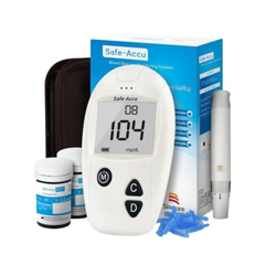 Máy Đo Đường Huyết Sinocare Safe Accu - Kèm 25 Que Thử & 25 Kim - Đo Đường Huyết Nhanh Chóng, Chính Xác, Tiện Lợi
