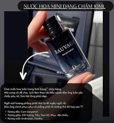 Nước hoa Dior Sauvage Eau Forte 10ml - Hương Thơm Quyến Rũ, Mát Lành, Dành Cho Mọi Dịp - Mỹ Phẩm Cao Cấp Chính Hãng