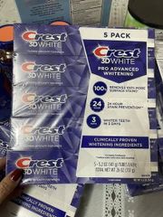 Set 5 Kem Đánh Răng Crest 3D White Ultra 3IN1 147g - Làm Trắng Răng, Bảo Vệ Sức Khỏe Răng Miệng, Hơi Thở Thơm Mát