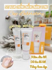Set Kem Chống Nắng CNP Tone Up Special SPF 50 - 50ml + 31ml - Bảo Vệ Da Mặt và Cơ Thể, Dưỡng Ẩm, Tiện Dụng Khi Ra Ngoài