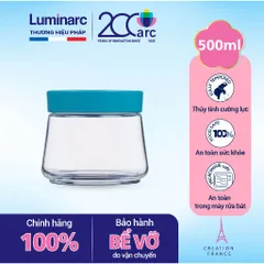Hũ thủy tinh Luminarc Swing 500ml với nắp xanh - Hũ đựng gia vị và thực phẩm tiện lợi cho không gian bếp hiện đại