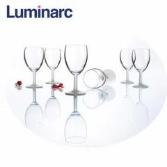 Bộ 6 Ly Vang Thủy Tinh Luminarc Cao Cấp 140ml - Sang Trọng, An Toàn, Hàng Chính Hãng, Dùng Trong Máy Rửa Bát