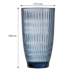Bộ 6 cốc thủy tinh cao Luminarc Ricky Dew 390 ml màu xám - Sang trọng, bền đẹp, an toàn cho sức khỏe, phù hợp cho bữa tiệc và gia đình.