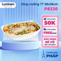Khay Nướng Thủy Tinh Luminarc Cuisine Carine 38x28cm - Chịu Nhiệt, Dễ Dàng Vệ Sinh, An Toàn Trong Lò Nướng và Lò Vi Sóng