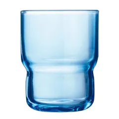 Bộ 6 cốc thủy tinh thấp Luminarc LogT Blue 220ml - Thiết kế tinh tế, an toàn cho sức khỏe, hàng chính hãng