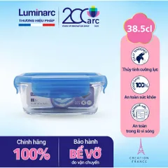 Hộp thủy tinh Luminarc Purebox 38.5cl - An toàn, chịu nhiệt, bền bỉ cho thực phẩm - Hàng chính hãng từ Pháp