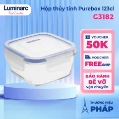 Hộp Thủy Tinh Luminarc 1220ml Hình Vuông - Hộp Đựng Thực Phẩm An Toàn Dùng Lò Vi Sóng & Máy Rửa Bát - Tiện Lợi & Chất Lượng 100%