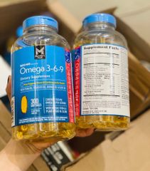 Viên Uống MEMBER'S MARK Omega 369 1600mg Hỗ Trợ Tim Mạch và Não Bộ - Suplement Chất Lượng 300 Viên Mỹ