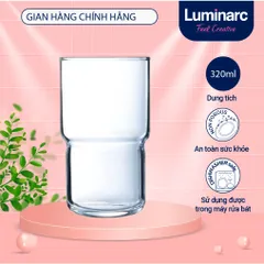 Bộ 6 cốc thủy tinh cao Arcoroc LogT 320ml V4127 - An toàn cho sức khỏe, thiết kế hiện đại, hàng chính hãng