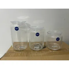 Bộ 3 Hũ Thủy Tinh Luminarc Rondo Chính Hãng 0.5L, 0.75L, 1L - Hũ Đựng Thực Phẩm An Toàn, Đa Năng, Thiết Kế Tinh Tế
