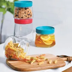 Bộ 3 Hũ Thủy Tinh Luminarc Swing 750ml - Hũ Đựng Gia Vị Chất Lượng Cao Có Nắp Đỏ, Thực Phẩm An Toàn, Thiết Kế Hiện Đại