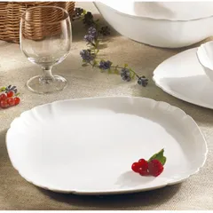 Đĩa Thủy Tinh Nông Lòng Luminarc Lotusia 25cm - Đồ Gia Dụng Sang Trọng Chính Hãng Pháp, An Toàn Sử Dụng