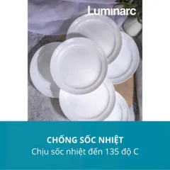 Bộ 6 Đĩa Thủy Tinh Nông Lòng Luminarc Cannes 19cm - An Toàn Lò Vi Sóng, Kháng Vỡ, Dễ Dàng Vệ Sinh