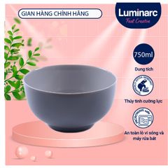 Bộ 4 bát tô Luminarc Diwali Granit 14.5cm 750ml - Thủy Tinh An Toàn, Chất Lượng Pháp, Dùng Trong Máy Rửa Bát, Lò Vi Sóng