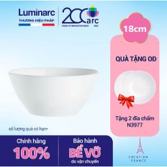Bát Tô Thủy Tinh Cường Lực Luminarc Cannes 18cm - An Toàn Sử Dụng Lò Vi Sóng & Máy Rửa Bát, Chống Vỡ - V9732