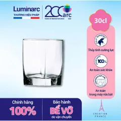 Bộ 6 cốc thủy tinh Luminarc Sterling 300ml - Cốc cao cấp, an toàn cho sức khỏe, bền đẹp, lý tưởng cho gia đình và tiệc tùng