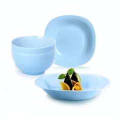Bộ 6 bát thủy tinh Luminarc Diwali Light Blue 12cm - Bát đĩa sang trọng, chịu nhiệt, an toàn cho sức khỏe
